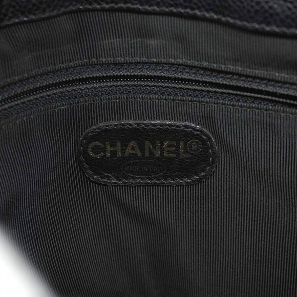 CHANEL Black Caviar Leather Tote Bag - Picture 5 of 15